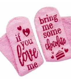 Hersecret Vaaleanpunaiset if you love me suklaaprintilliset pörrösukat