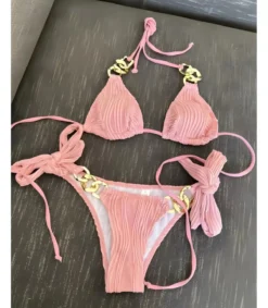Hersecret Vaaleanpunaiset ketjukoristeiset narubikinit