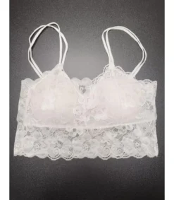 Hersecret Valkoinen pitsinen lyhyt toppi