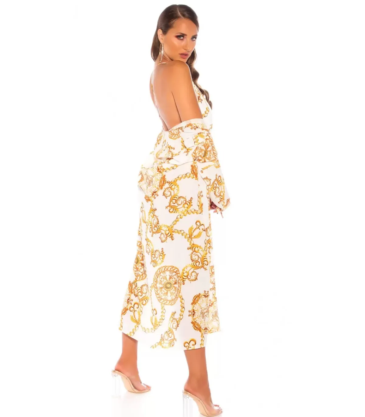 Koucla Valkoinen printtikuvioinen kimono