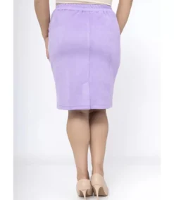 Veti Style lila mokkahame vetoketjuilla (plus size)