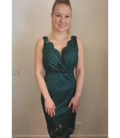 LC Vihreä wrap-look v-pitiekko