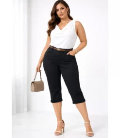 Hersecret World Fashion mustat caprit (plus size)